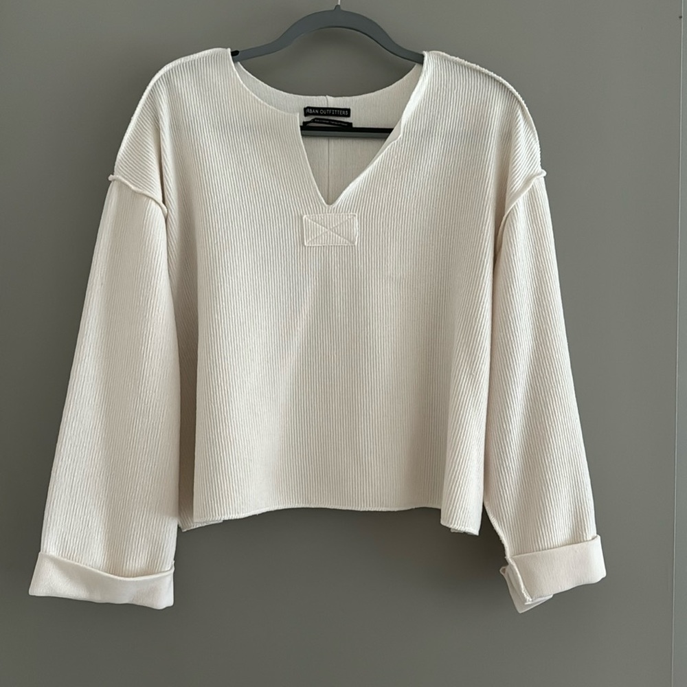 Slouchy cropped sweater